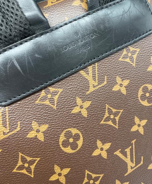 LOUIS VUITTON（ルイ ヴィトン）LOUIS VUITTON (ルイ ヴィトン) モノグラム マカサー ジョッシュ リュック ブラック×ブラウンの古着・服飾アイテム