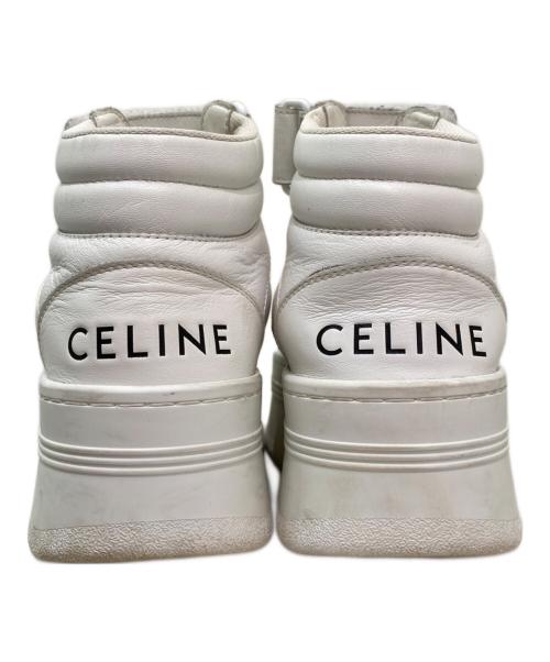 CELINE（セリーヌ）CELINE (セリーヌ) トリコロールトリオンフプラットフォームレザースニーカー ホワイト サイズ:35の古着・服飾アイテム