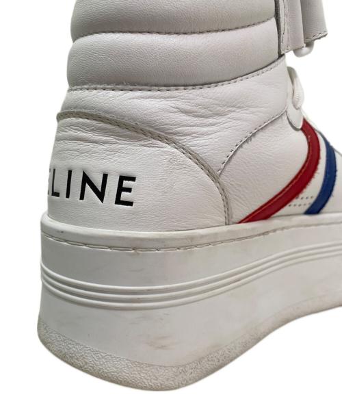 CELINE（セリーヌ）CELINE (セリーヌ) トリコロールトリオンフプラットフォームレザースニーカー ホワイト サイズ:35の古着・服飾アイテム