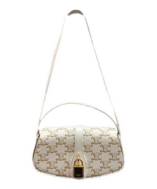 CELINE（セリーヌ）CELINE (セリーヌ) トリオンフ ミニショルダーバッグ ホワイト サイズ:-の古着・服飾アイテム