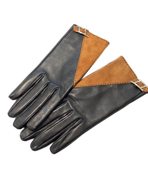 HERMES（エルメス）HERMES (エルメス) レザー手袋 ブラックの古着・服飾アイテム