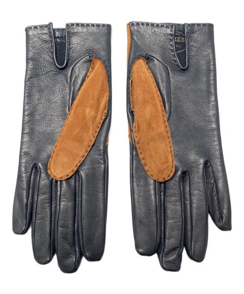 HERMES（エルメス）HERMES (エルメス) レザー手袋 ブラックの古着・服飾アイテム