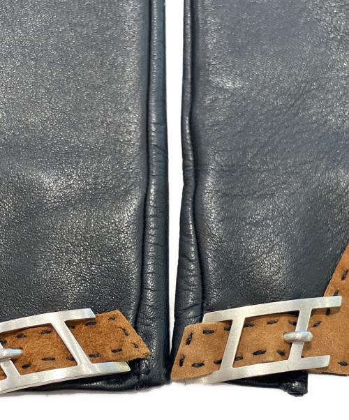 HERMES（エルメス）HERMES (エルメス) レザー手袋 ブラック サイズ:-の古着・服飾アイテム