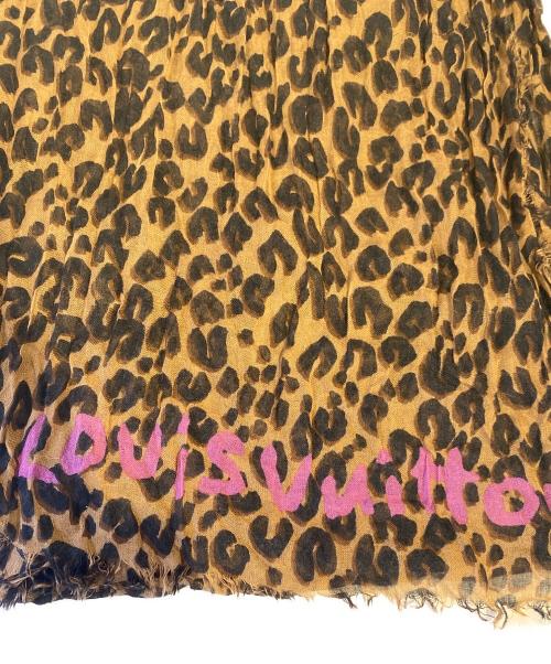 LOUIS VUITTON（ルイ ヴィトン）LOUIS VUITTON (ルイ ヴィトン) レオパード柄ストール ブランの古着・服飾アイテム