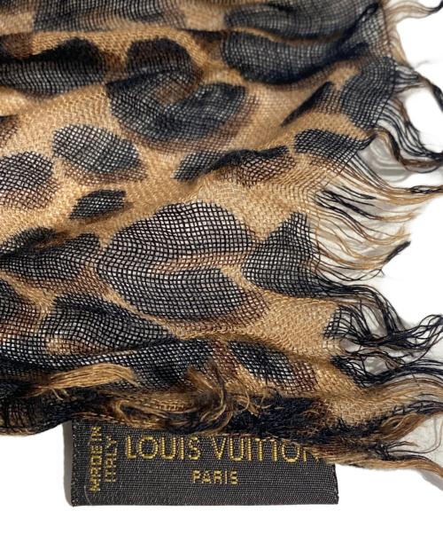 LOUIS VUITTON（ルイ ヴィトン）LOUIS VUITTON (ルイ ヴィトン) レオパード柄ストール ブランの古着・服飾アイテム