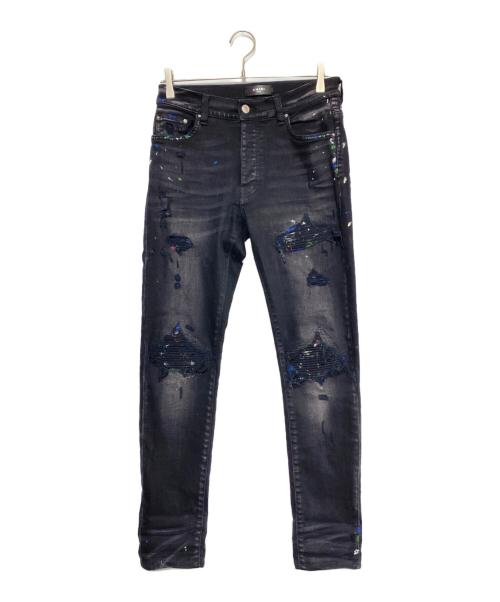 AMIRI（アミリ）AMIRI (アミリ) ペイントスキニーパンツ ブラック サイズ:30の古着・服飾アイテム