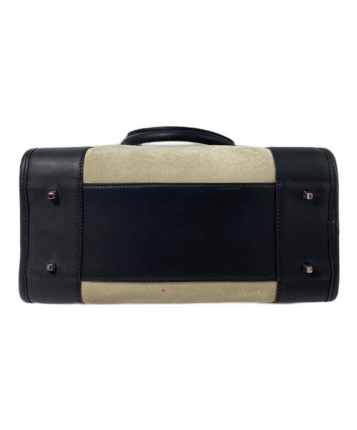 LOEWE（ロエベ）LOEWE (ロエベ) アマソナ28/アナグラムロゴスウェードバッグ/ハンドバッグ ベージュ×ブラック サイズ:28の古着・服飾アイテム