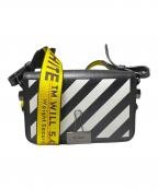 OFFWHITEオフホワイト）の古着「DIAG SQUARE FLAP BAG」｜ホワイト×ブラック