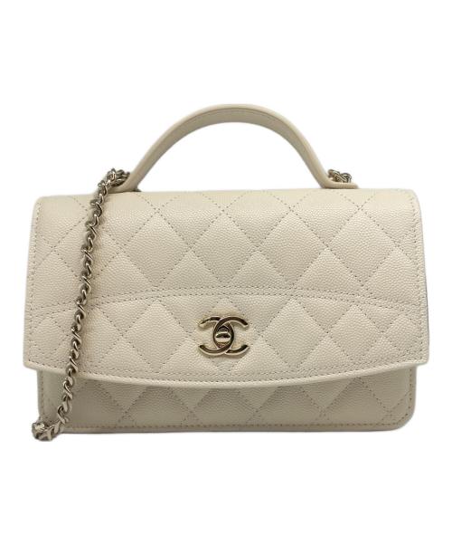 CHANEL（シャネル）CHANEL (シャネル) チェーンウォレット アイボリー サイズ:19の古着・服飾アイテム