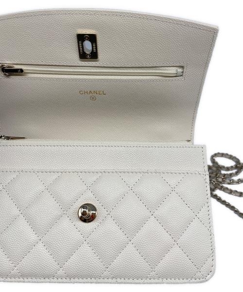 CHANEL（シャネル）CHANEL (シャネル) チェーンウォレット アイボリー サイズ:19の古着・服飾アイテム