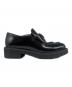 中古・古着 PRADA (プラダ) プレートローファー/三角プレート/トライアングルプレート ブラック サイズ:36 1/2：70000円
