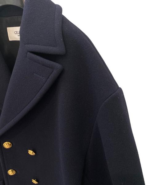CELINE（セリーヌ）CELINE (セリーヌ) ダブル金ボタンコート/Pコート ネイビー サイズ:36の古着・服飾アイテム