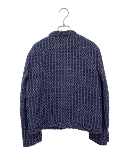 VALENTINO（ヴァレンティノ）VALENTINO (ヴァレンティノ) ツイードジャケット ネイビー サイズ:38の古着・服飾アイテム