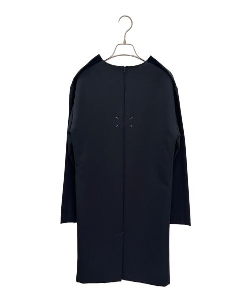 Maison Margiela（メゾンマルジェラ）Maison Margiela (メゾンマルジェラ) デザインロングスリーブワンピース ブラック サイズ:38の古着・服飾アイテム