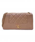 CHANELシャネル）の古着「チェーンショルダーバッグ」｜ベージュ
