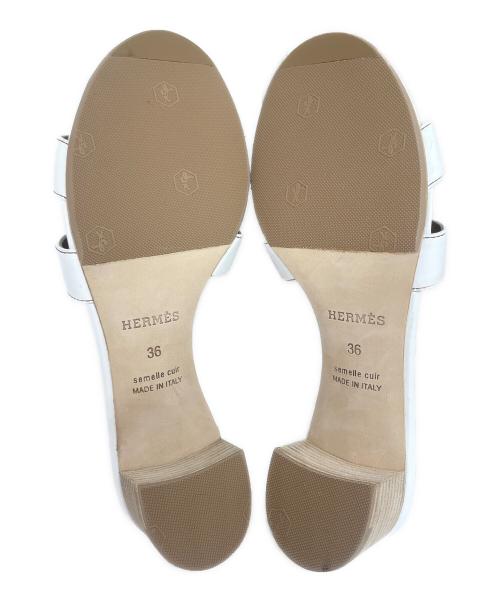 HERMES（エルメス）HERMES (エルメス) レディスサンダル 《オアジス》 ホワイト サイズ:36の古着・服飾アイテム