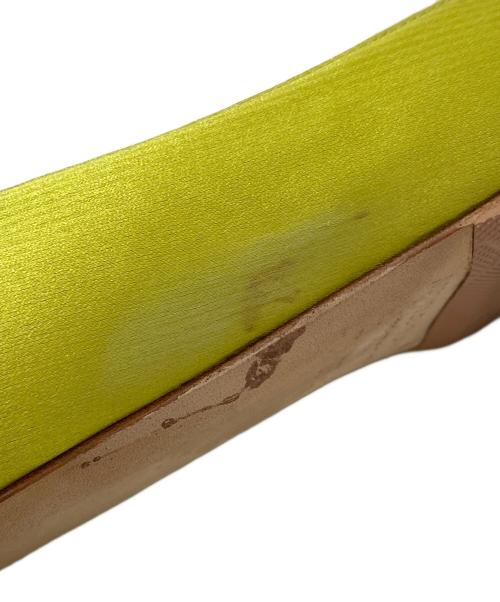 Manolo Blahnik（マノロブラニク）Manolo Blahnik (マノロブラニク) ビジューフラットパンプス ライムグリーン サイズ:36 1/2の古着・服飾アイテム