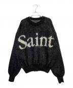 SAINT MICHAELセントマイケル）の古着「SAINT CREW NECK KNIT」｜ブラック