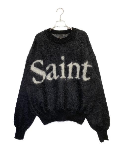SAINT MICHAEL（セントマイケル）SAINT MICHAEL (セントマイケル) SAINT CREW NECK KNIT ブラック サイズ:XLの古着・服飾アイテム
