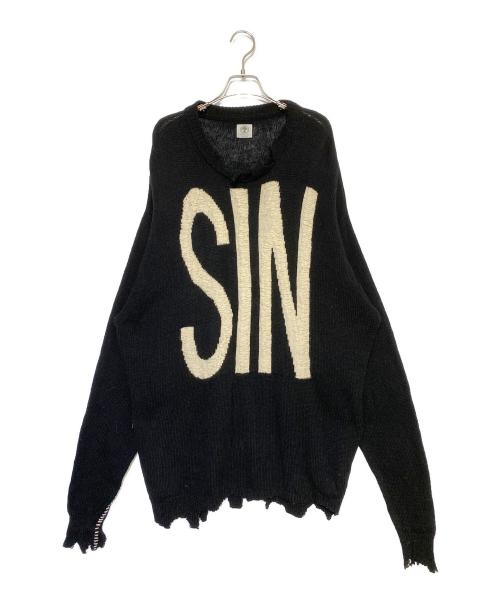 SAINT MICHAEL（セントマイケル）SAINT MICHAEL (セントマイケル) WOOL SWTER SIN ブラック サイズ:XLの古着・服飾アイテム