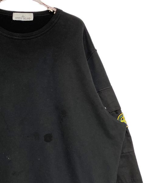 STONE ISLAND（ストーンアイランド）STONE ISLAND (ストーンアイランド) BRUSHED ORGANIC COTTON FLEECE ブラック サイズ:XXLの古着・服飾アイテム