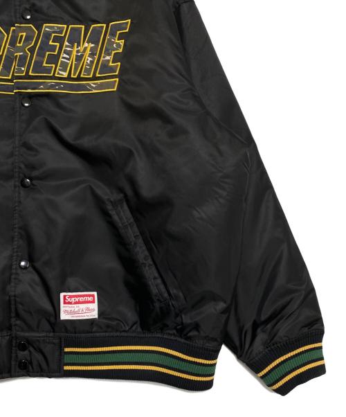 SUPREME（シュプリーム）SUPREME (シュプリーム) MITCHELL & NESS (ミッチェルアンドネス) Camo Logo Varsity Jacket ブラック サイズ:XLの古着・服飾アイテム