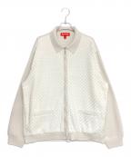 SUPREMEシュプリーム）の古着「Woven Leather Zip Up Cardigan」｜ホワイト