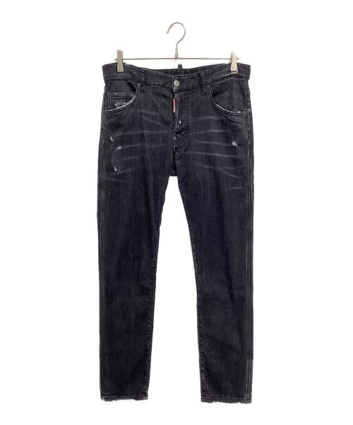 DSQUARED2（ディースクエアード）DSQUARED2 (ディースクエアード) ブラッククリーンウォッシュ スケータージーンズ グレー サイズ:48の古着・服飾アイテム
