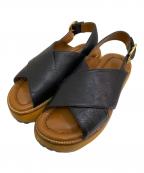 MARNIマルニ）の古着「ウッドサンダル」｜ブラック×ブラウン