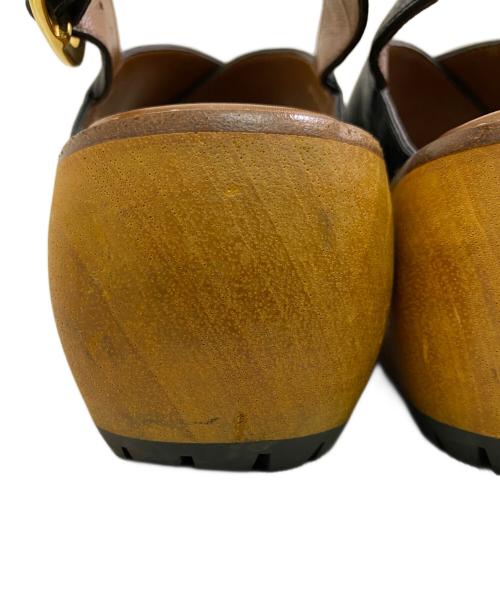 MARNI（マルニ）MARNI (マルニ) ウッドサンダル ブラック×ブラウン サイズ:22.5の古着・服飾アイテム