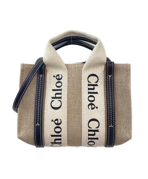 Chloe（クロエ）Chloe (クロエ) WOODY 2WAY ハンド ミニトート ネイビー サイズ:ミニの古着・服飾アイテム