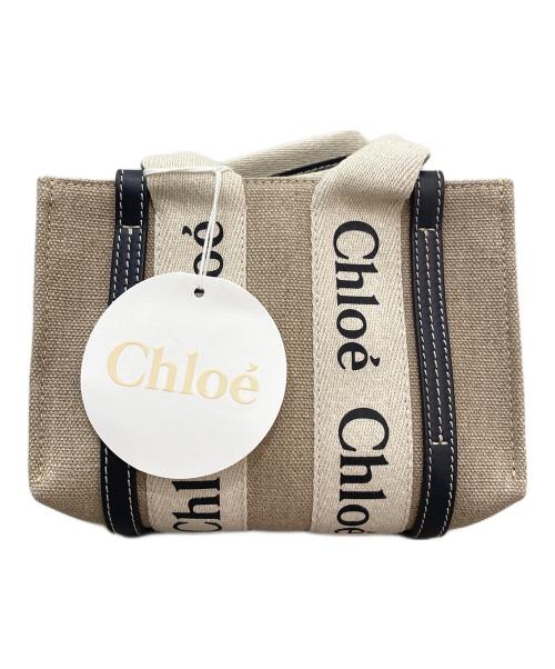 Chloe（クロエ）Chloe (クロエ) WOODY 2WAY ハンド ミニトート ネイビー サイズ:ミニの古着・服飾アイテム