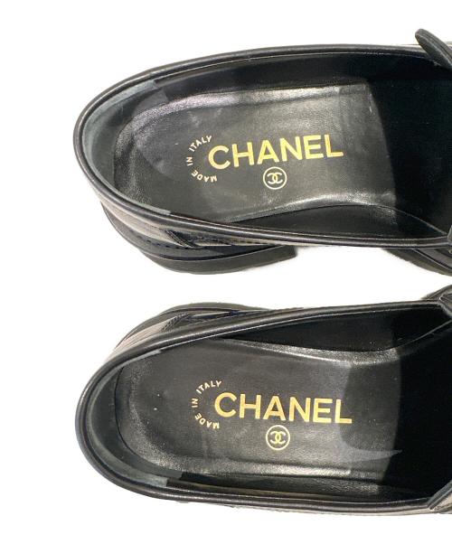 CHANEL（シャネル）CHANEL (シャネル) ココマークローファー ブラック サイズ:37 1/2の古着・服飾アイテム
