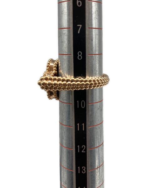 VAN CLEEF & ARPELS（ヴァンクリーフ＆アーペル）VAN CLEEF & ARPELS (ヴァンクリーフ＆アーペル) リバーシブルリング カーネリアン/ギヨシェ1Pダイヤ サイズ:50/9号の古着・服飾アイテム