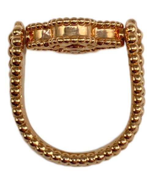 VAN CLEEF & ARPELS（ヴァンクリーフ＆アーペル）VAN CLEEF & ARPELS (ヴァンクリーフ＆アーペル) リバーシブルリング カーネリアン/ギヨシェ1Pダイヤ サイズ:50/9号の古着・服飾アイテム