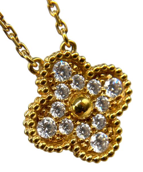 VAN CLEEF & ARPELS（ヴァンクリーフ＆アーペル）VAN CLEEF & ARPELS (ヴァンクリーフ＆アーペル) ヴィンテージ アルハンブラ 12P ダイヤモンドネックレスの古着・服飾アイテム