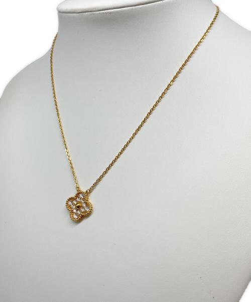 VAN CLEEF & ARPELS（ヴァンクリーフ＆アーペル）VAN CLEEF & ARPELS (ヴァンクリーフ＆アーペル) ヴィンテージ アルハンブラ 12P ダイヤモンドネックレスの古着・服飾アイテム