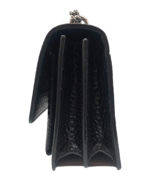 Saint Laurent Paris（サンローランパリ）Saint Laurent Paris (サンローランパリ) サンセット クロコ型押し ミディアム ショルダーバッグ ブラック サイズ:ミディアムの古着・服飾アイテム