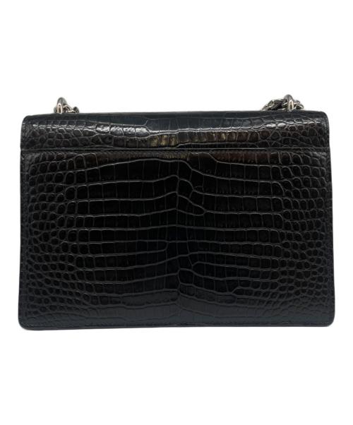 Saint Laurent Paris（サンローランパリ）Saint Laurent Paris (サンローランパリ) サンセット クロコ型押し ミディアム ショルダーバッグ ブラック サイズ:ミディアムの古着・服飾アイテム
