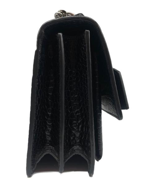 Saint Laurent Paris（サンローランパリ）Saint Laurent Paris (サンローランパリ) サンセット クロコ型押し ミディアム ショルダーバッグ ブラック サイズ:ミディアムの古着・服飾アイテム