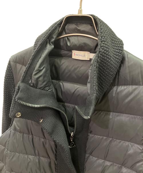 MONCLER（モンクレール）MONCLER (モンクレール) MAGLIONE/ニットダウン切替ジャケット ブラック サイズ:Mの古着・服飾アイテム