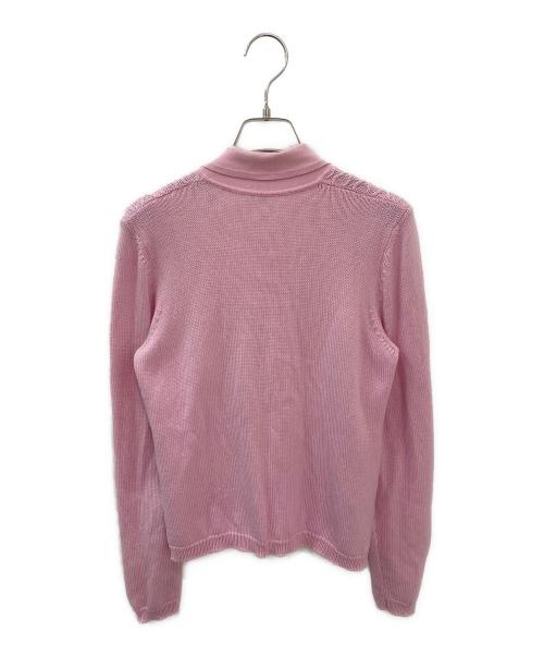 MIU MIU（ミュウミュウ）MIU MIU (ミュウミュウ) 丸襟カーディガン ピンク サイズ:40の古着・服飾アイテム