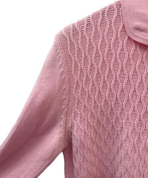 MIU MIU（ミュウミュウ）MIU MIU (ミュウミュウ) 丸襟カーディガン ピンク サイズ:40の古着・服飾アイテム