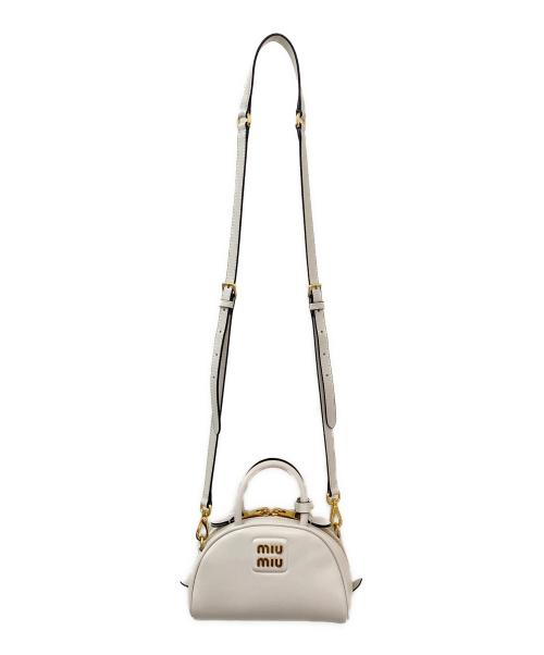 MIU MIU（ミュウミュウ）MIU MIU (ミュウミュウ) 2WAYバッグ ホワイトの古着・服飾アイテム