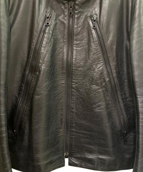 Maison Margiela（メゾンマルジェラ）Maison Margiela (メゾンマルジェラ) 八の字ライダース ブラック サイズ:52の古着・服飾アイテム