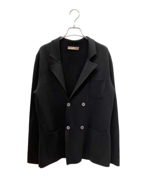 Cruciani（クルチアーニ）Cruciani (クルチアーニ) ニットダブルジャケット ブラック サイズ:48の古着・服飾アイテム