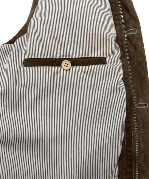 Cinquanta（チンクワンタ）Cinquanta (チンクワンタ) ゴートレザーダウンベスト ブラウン サイズ:48の古着・服飾アイテム