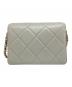 CHANEL (シャネル) マトラッセ チェーン ショルダーバッグ ライトグレー サイズ:19：700000円