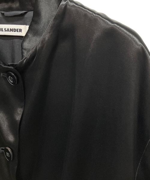 JIL SANDER（ジルサンダー）JIL SANDER (ジルサンダー) 19SS Jil Sander Logo-back Satin Bomber Jacket In Black ブラック サイズ:34の古着・服飾アイテム