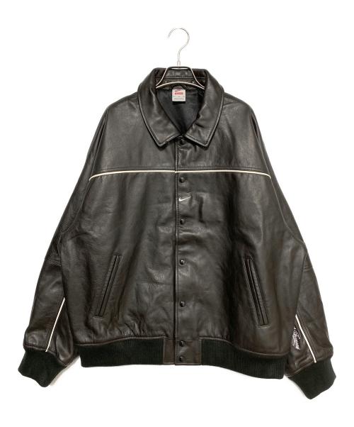 SUPREME（シュプリーム）SUPREME (シュプリーム) NIKE (ナイキ) Leather Varsity Jacket ブラック サイズ:XLの古着・服飾アイテム